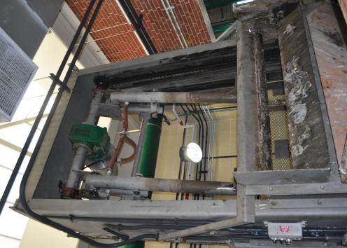 Machine with pipes throughout it